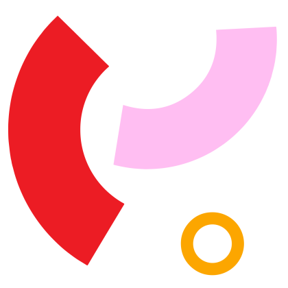 COC logo rood, roze en oranje